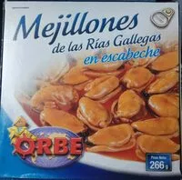 Mängden socker i Mejillones escabeche Orbe