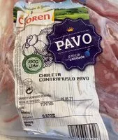 Mängden socker i Chuleta contramuslo de pavo