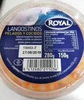 Mängden socker i Langostinos pelados y cocidos