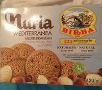 Mängden socker i Nuria mediterránea galletas frutos secos, pasas