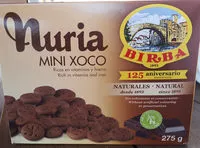 Mängden socker i Nuria mini xoco galletas naturales sin aceite de palma