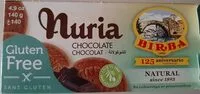 Mängden socker i Nuria chocolate Gluten Free