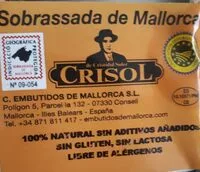 Mängden socker i Sobrasada de Mallorca