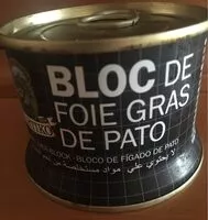 Mängden socker i Bloc de foie gras de pato