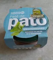 Mängden socker i Paté de pato mediterráneo