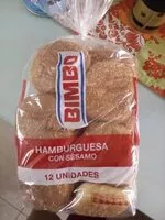 Mängden socker i Pan de hamburguesa con sésamo