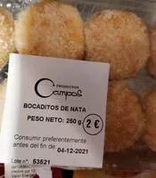 Mängden socker i Bocaditos de nata