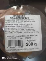 Mängden socker i Orejones de albaricoque