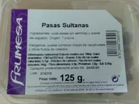 Mängden socker i Pasas Sultanas