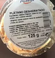Mängden socker i Platano deshidratado