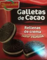 Mängden socker i Galletas de cacao rellenas de crema sabor vainilla