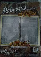 Mängden socker i Palmeras de hojaldre al cacao