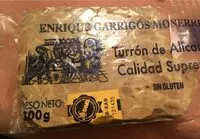 Mängden socker i Turron alicante calidad suprema