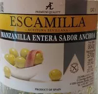 Mängden socker i Escamilla , aceituna sevillana