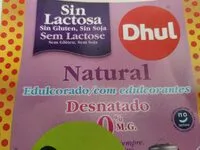 Mängden socker i Yogur natural edulcorado desnatado sin lactosa