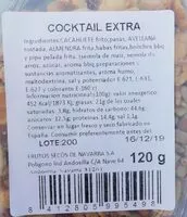 Mängden socker i Cocktail extra