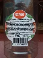 Mängden socker i Cocktail frutos secos