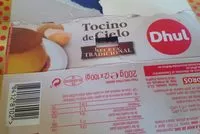 Mängden socker i Tocino de cielo