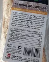 Mängden socker i Barritas de Cereales