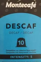 Mängden socker i Montecafe descafeinado