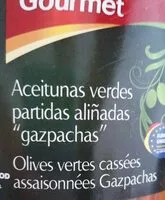 Mängden socker i Aceitunas verdes partidas aliñadas "gaspachas"