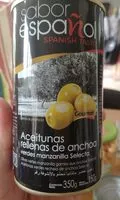 Mängden socker i Aceitunas rellenas de anchoa