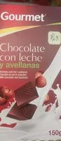 Mängden socker i chocolate con leche y avellanas