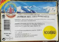 Mängden socker i Jambon sec des Pyrénées