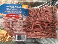 Mängden socker i Burger Meat picada mixta cerdo y vacuno