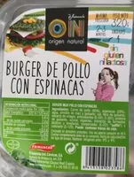 Mängden socker i Burger de pollo con espinacas