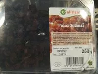 Mängden socker i Pasas sultanas