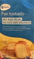 Mängden socker i Pan tostado bajo en sal