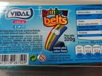 Mängden socker i Rainbow belt