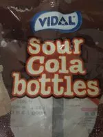 Mängden socker i Vidal Sour cola bottles