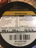 Mängden socker i Altramuces