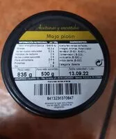 Mängden socker i Aceitunas mojo picón