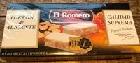 Mängden socker i Turron de alicante