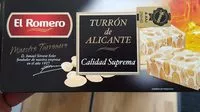 Mängden socker i Alicante Turron - Crispy Bar With Whole Almonds