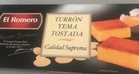 Mängden socker i Turrón yema tostada