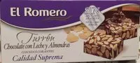 Mängden socker i Turrón de chocolate con leche y almendras