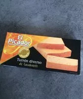 Mängden socker i Turrón diverso de cacahuete