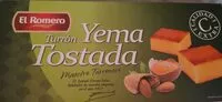 Mängden socker i Turrón yema tostada