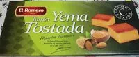 Mängden socker i Turrón yema tostada