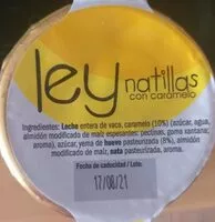 Mängden socker i Natillas con caramelo