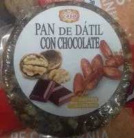 Mängden socker i Pan de dátil con chocolate