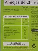 Mängden socker i Almejas de chile al natural