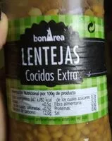 Mängden socker i Lentejas cocidas extra