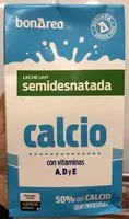 Mängden socker i Leche semidesnatada calcio
