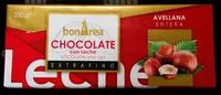 Mängden socker i Chocolate con leche extrafino avellana entera