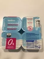 Mängden socker i Yogur natural desnatado